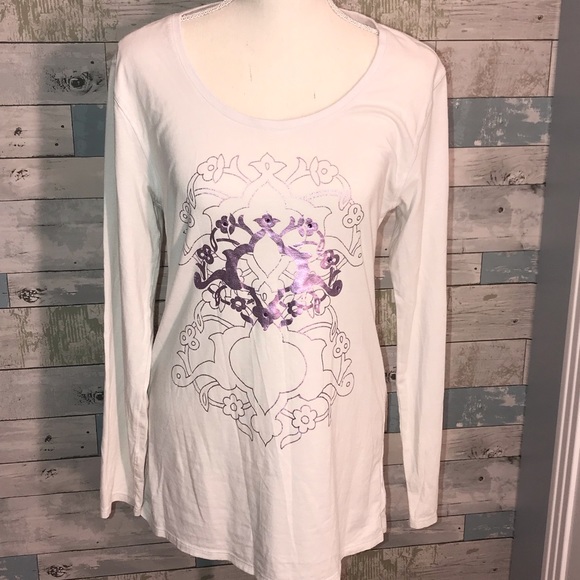Eco Yoga Tops - Eco Yoga tee size large organic cotton